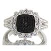 Image 2 : Natural black & White Diamond Ring - Size 7 - retail appraisal value $480 USD (w/ Certificate Of Aut