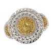 Image 1 : Natural yellow diamond Ring - Size 6 - retail appraisal value $650 USD (w/ Certificate Of Authentici