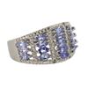 Image 2 : 1.30ct Natural Tanzanite & Diamond Ring - Size 7 - retail appraisal value $648 USD (w/ Certificate O