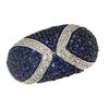 Image 1 : 2.34ct Sapphire & Diamond Pave' Ring - Size 7.25 - retail appraisal value $725 USD (w/ Certificate O