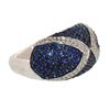 Image 2 : 2.34ct Sapphire & Diamond Pave' Ring - Size 7.25 - retail appraisal value $725 USD (w/ Certificate O
