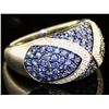Image 3 : 2.34ct Sapphire & Diamond Pave' Ring - Size 7.25 - retail appraisal value $725 USD (w/ Certificate O