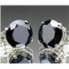 Image 1 : Big 9.0ct Black Diamond Earrings - retail appraisal value $6,600.00 USD (w/ Certificate Of Authentic