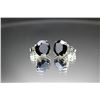 Image 2 : Big 9.0ct Black Diamond Earrings - retail appraisal value $6,600.00 USD (w/ Certificate Of Authentic