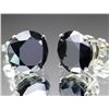 Image 1 : Giant 10.00ct Black Diamond Earrings - retail appraisal value $7,280.00 USD (w/ Certificate Of Authe