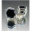 Image 2 : Giant 10.00ct Black Diamond Earrings - retail appraisal value $7,280.00 USD (w/ Certificate Of Authe