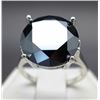 Image 1 : Giant 12.00ct Natural Black Diamond Women Ring - Size 7 - retail appraisal value $8,820.00 USD (w/ C