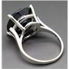 Image 5 : Giant 12.00ct Natural Black Diamond Women Ring - Size 7 - retail appraisal value $8,820.00 USD (w/ C
