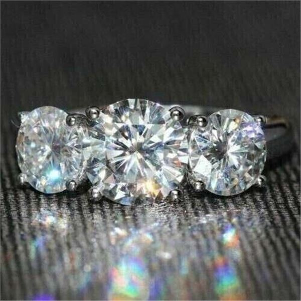 3.00ct White Moissanite Ring - Size 7 - retail appraisal value $1,410.00 USD