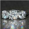 Image 1 : 3.00ct White Moissanite Ring - Size 7 - retail appraisal value $1,410.00 USD