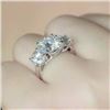Image 2 : 3.00ct White Moissanite Ring - Size 7 - retail appraisal value $1,410.00 USD
