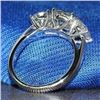 Image 3 : 3.00ct White Moissanite Ring - Size 7 - retail appraisal value $1,410.00 USD
