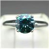 Image 1 : Big 4.75ct Blue Moissanite Ring - Size 7 - retail appraisal value $2,232.50 USD (w/ Certificate Of A