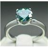 Image 2 : Big 4.75ct Blue Moissanite Ring - Size 7 - retail appraisal value $2,232.50 USD (w/ Certificate Of A