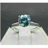 Image 4 : Big 4.75ct Blue Moissanite Ring - Size 7 - retail appraisal value $2,232.50 USD (w/ Certificate Of A