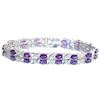 Image 1 : 7.88ct Lab Created/Natural Diamond Accent & Amethyst Infinite Bracelet - retail appraisal value $460