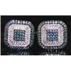 Image 1 : Genuine Blue Diamond Earrings Natural Diamond Accented - retail appraisal value $520 USD (w/ Certifi