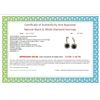 Image 2 : Genuine Elegant Natural Black & White Diamond Earrings - retail appraisal value $520 USD (w/ Certifi