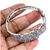 Image 2 : Unheated Oval Tanzanite & Sapphire - 4 x 3mm, Bangle 2" - retail appraisal value $3,200.00 USD (w/ C