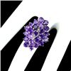 Image 3 : 14K White Gold Plated & Unheated Round Amethyst Ring - Size 6 - retail appraisal value $430 USD (w/