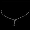 Image 2 : 12 x 10mm Tahitian Freshwater Pearl Silver Necklace - retail appraisal value $341.89 USD