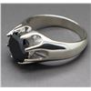 Image 3 : 3.90ct Black Diamond Ring for Men - Size 10 - retail appraisal value $3,025.00 USD (w/ Certificate O