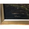 Image 2 : Framed original "Mountain and Stream" painting on canvas w/ certificate of guarantee - approx. 36in