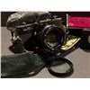 Image 2 : Vintage Minolta SRT101 reel camera w/ 50mm f1.7 lens/ Braun F30B flash & case
