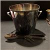 Image 2 : Silver ice bucket w/ tongs & set of 6 cups