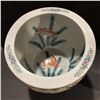 Image 2 : Chinese floral w/ birds decorative porcelain/ceramic planter with wooden base