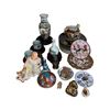 Image 1 : Large group of assorted decorative items includes statues, mini vases, decorative plates, etc...