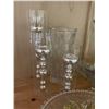 Image 2 : Group of assorted crystal ware & glassware includes - decorative candle holder, bowls, small flower