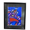 Image 1 : Framed original "Native Child in Regalia" painting on board signed by artist Jerry Whitehead dated 1