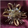 Image 2 : 14k yellow gold approx. 20g broach w/ pearls & rubies - retail approx. $1,000 - estate jewelry