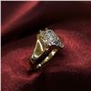 Image 2 : Diamonds ring - possibly gold plating on silver - estate jewelry