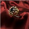 Image 2 : 14K Gold Ring w/ Diamonds & Blue Sapphire - retail $1,642 CAD (w/ Certificate of Authenticity & Appr