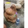 Image 2 : Approx. 15" tall original Paul M.Gottschau red travertine stone sculpture