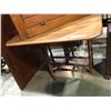 Image 2 : Square wooden vintage dinning table - approx. 35"x35"x30" tall