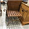 Image 2 : 2 pcs furniture items - includes large wooden chest w/ iron bench