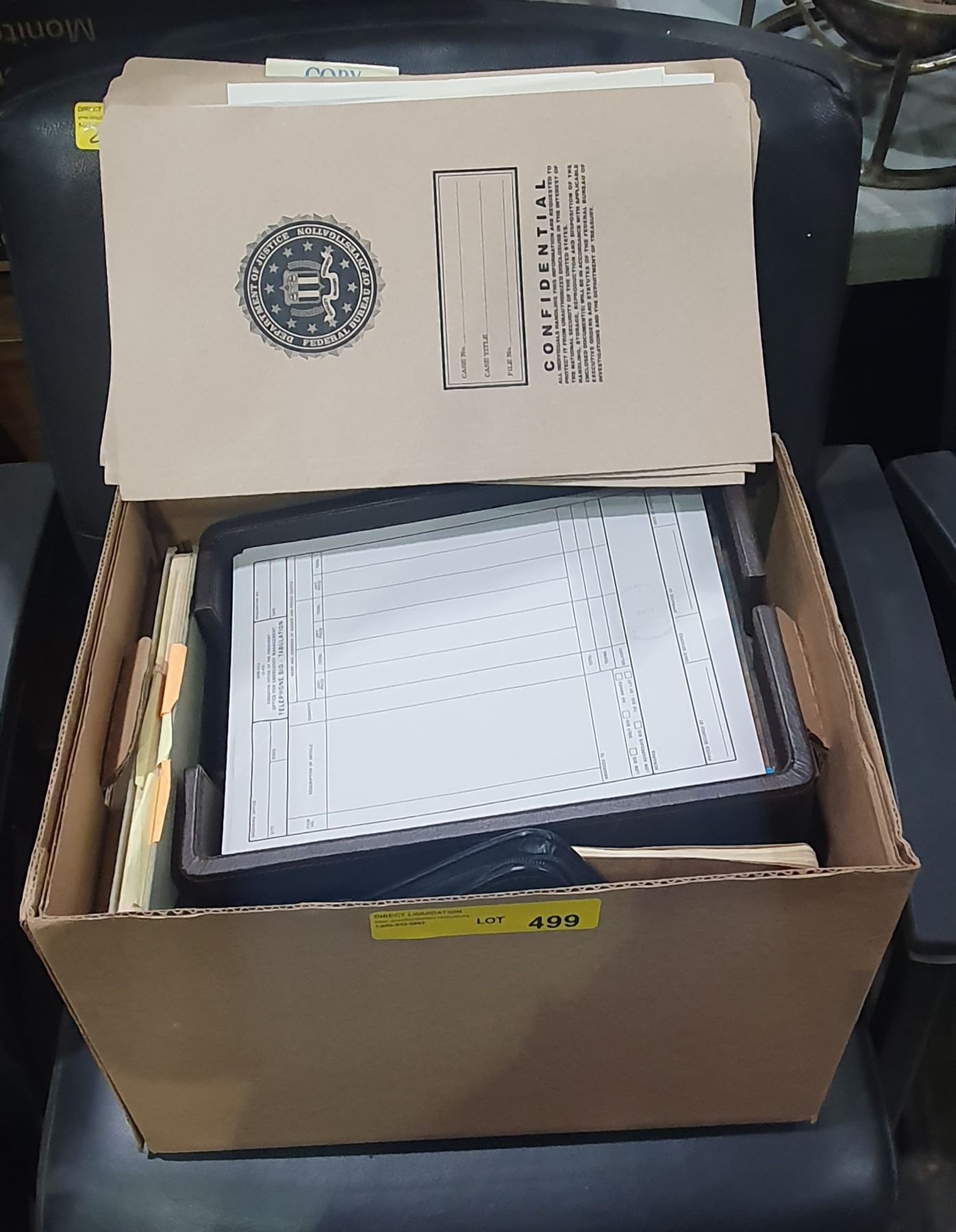 Fbi Panel Box Box full of set dec - FBI confidential files/ office desk decor