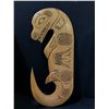 Image 2 : Group of 3 First Nations wood carved decorative wall hangings signed by artists - include Otter/ Rav