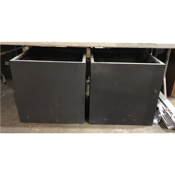 Group of 2 large planters (approx. 2ft H 60in W)