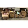 Image 1 : Large group of misc items including - box of wheel weight removers, blankets, dog food, box of heate