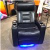 Image 2 : Single fully functional home theatre seats, enhanced with stylish blue lighting. Store Floor model