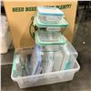 Image 2 : Large box of tupperware - glass & plastic