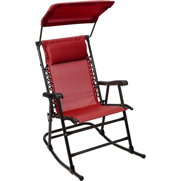 Amazonbasics Foldable rocking chair w/canopy - Red