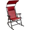 Image 1 : Amazonbasics Foldable rocking chair w/canopy - Red