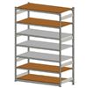 Image 1 : 2 set of E-Z-Rect Trimline Shelving - 8 shelves - 15ft run - approx. 2.5ft x 5ft each (dismantled)