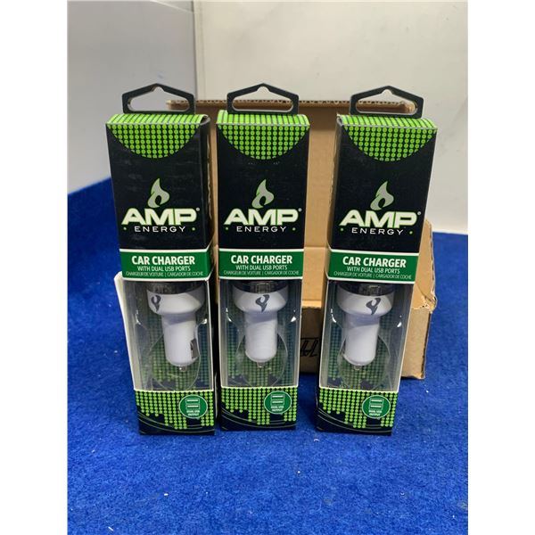 Amp Energy Car Chargers 3pk