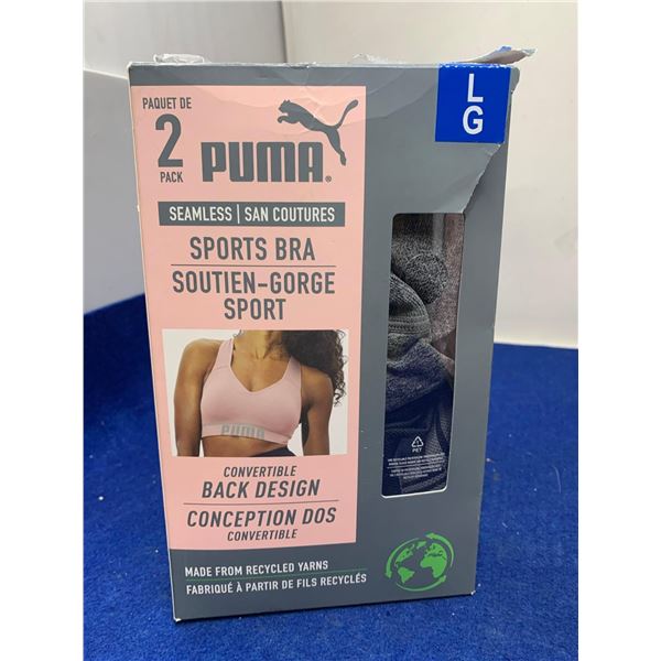 2pk Puma Seamless Sports Bras (L)